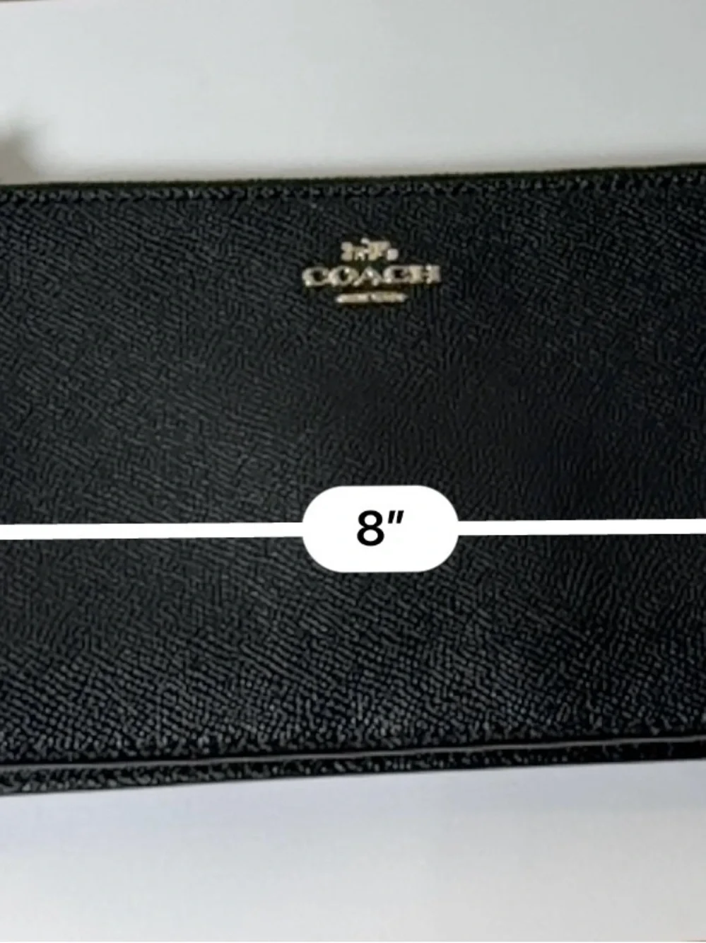 Coach Black Saffiano Leather Wristlet